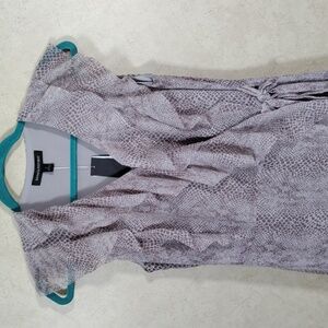 02119 Banana Republic taupe & white snake print wrap maxi dress 2 NWT